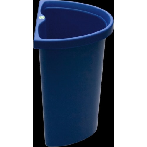 5 Quart Recycle Insert/Vanity Wastebasket, Blue with Recycle Decal